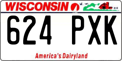 WI license plate 624PXK