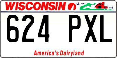 WI license plate 624PXL