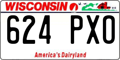 WI license plate 624PXO