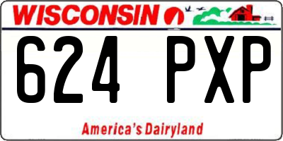 WI license plate 624PXP
