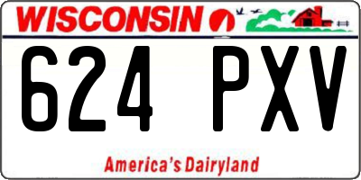 WI license plate 624PXV