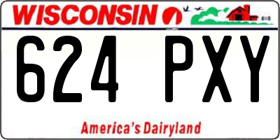WI license plate 624PXY