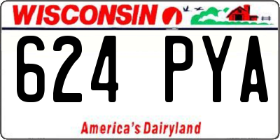 WI license plate 624PYA