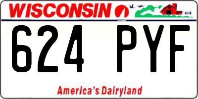 WI license plate 624PYF