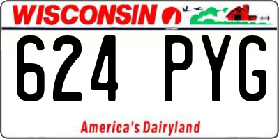 WI license plate 624PYG
