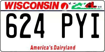WI license plate 624PYI