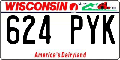 WI license plate 624PYK