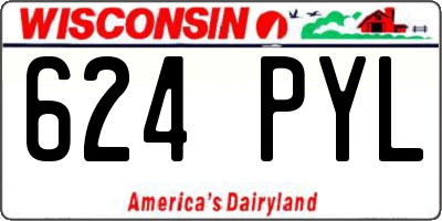 WI license plate 624PYL
