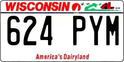 WI license plate 624PYM