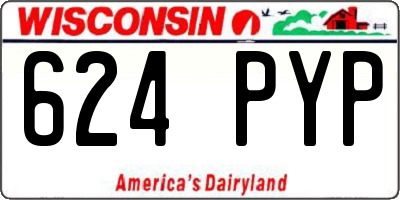 WI license plate 624PYP