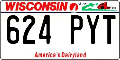 WI license plate 624PYT