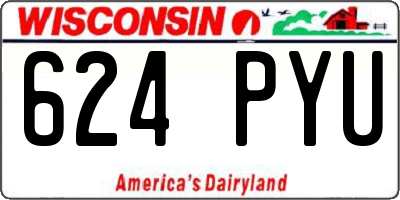 WI license plate 624PYU