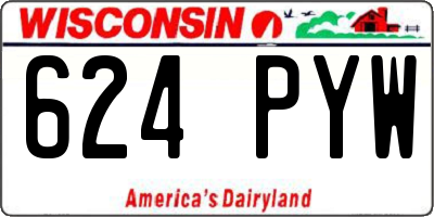 WI license plate 624PYW