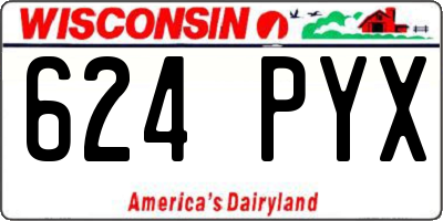 WI license plate 624PYX