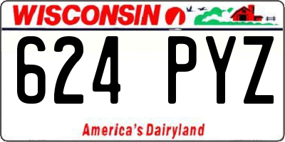WI license plate 624PYZ