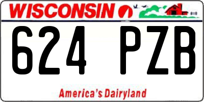 WI license plate 624PZB