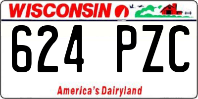 WI license plate 624PZC