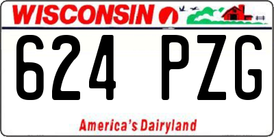 WI license plate 624PZG