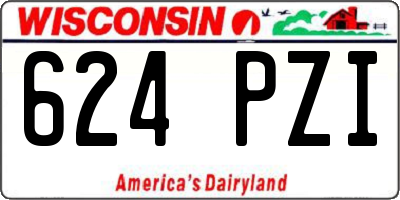 WI license plate 624PZI