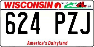 WI license plate 624PZJ