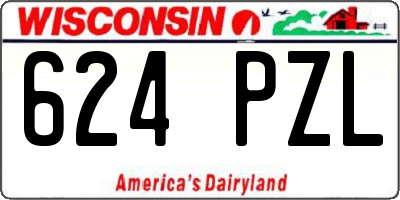 WI license plate 624PZL