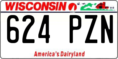 WI license plate 624PZN