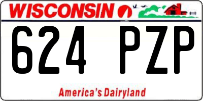 WI license plate 624PZP