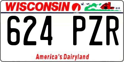 WI license plate 624PZR