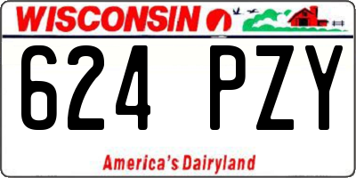WI license plate 624PZY