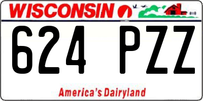 WI license plate 624PZZ