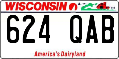 WI license plate 624QAB