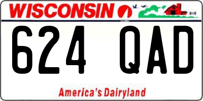 WI license plate 624QAD