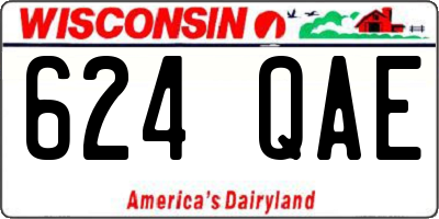 WI license plate 624QAE