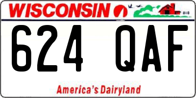 WI license plate 624QAF