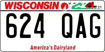 WI license plate 624QAG