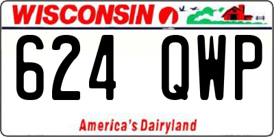 WI license plate 624QWP