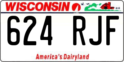 WI license plate 624RJF
