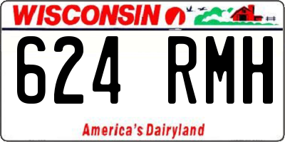 WI license plate 624RMH