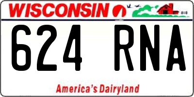 WI license plate 624RNA