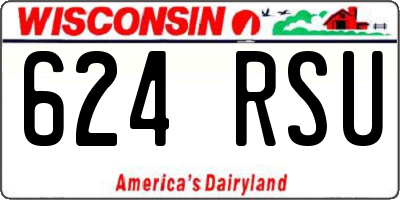 WI license plate 624RSU