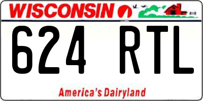 WI license plate 624RTL