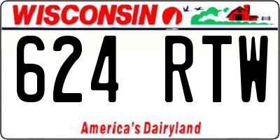 WI license plate 624RTW