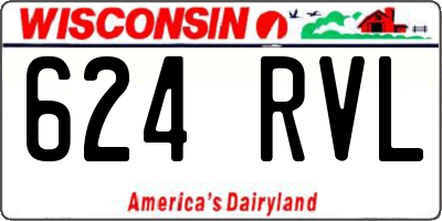 WI license plate 624RVL