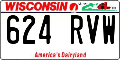 WI license plate 624RVW