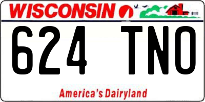 WI license plate 624TNO