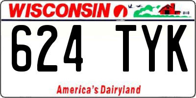 WI license plate 624TYK