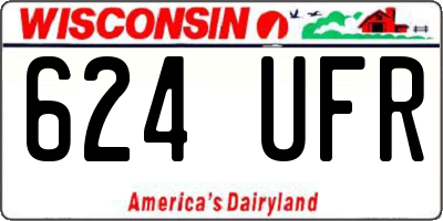 WI license plate 624UFR