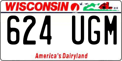 WI license plate 624UGM