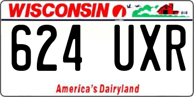 WI license plate 624UXR