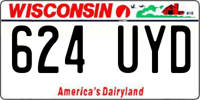 WI license plate 624UYD